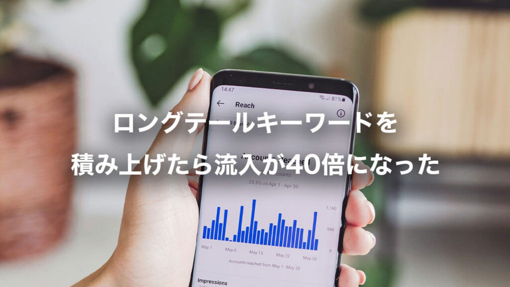 ロングテールキーワードを積み上げたら流入が40倍になった