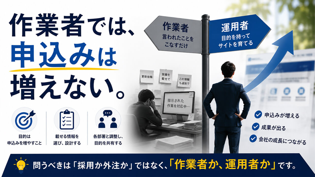 作業者では、申込みは増えない。