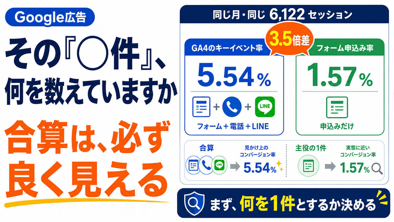その「◯件」、何を数えていますか。合算は、必ず良く見える。